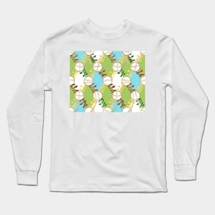 Golden chains with colorful flowers Long Sleeve T-Shirt